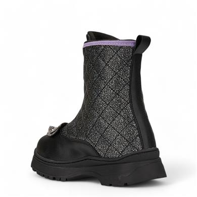 ARZEN_F_BOT_TAŞLI_702 SİYAH_SİMLİ_LİLA