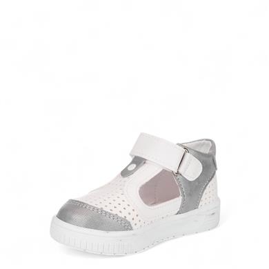 ARZEN_B_SANDALET_030 BEYAZ_GÜMÜŞ_SİMLİ