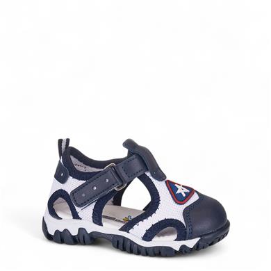 ARZEN_B_SANDALET_042 LACİ_BEYAZ_KIRMIZI