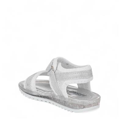 ARZEN_B_SANDALET_605 BEYAZ_GÜMÜŞ_SİMLİ