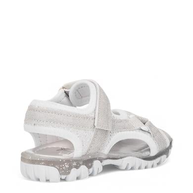 ARZEN_F_SANDALET_605 BEYAZ_GÜMÜŞ_SİMLİ