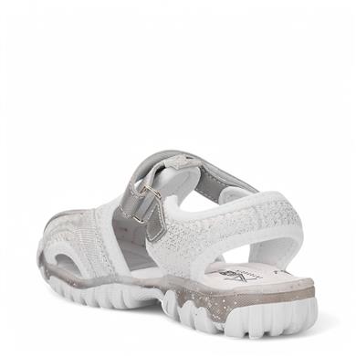 ARZEN_F_SANDALET_610 BEYAZ_GÜMÜŞ_SİMLİ