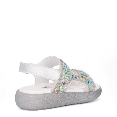 ARZEN_P_SANDALET_052 BEYAZ_SİMLİ