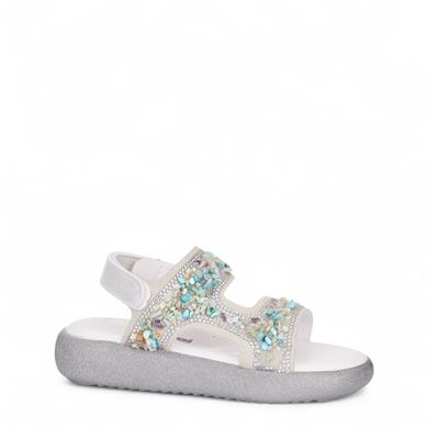 ARZEN_P_SANDALET_052 BEYAZ_SİMLİ