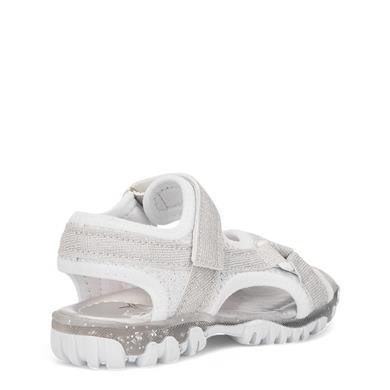 ARZEN_P_SANDALET_605 BEYAZ_GÜMÜŞ_SİMLİ