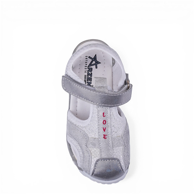 ARZEN_P_SANDALET_610 BEYAZ_GÜMÜŞ_SİMLİ