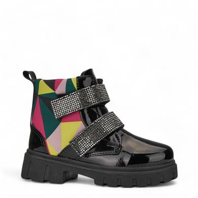 CARMELLA_F_BOT_601 SİYAH_RUGAN_DESENLİ_CIRTLI