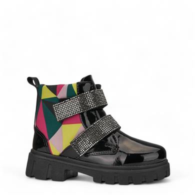 CARMELLA_P_BOT_601 SİYAH_RUGAN_DESENLİ_CIRTLI