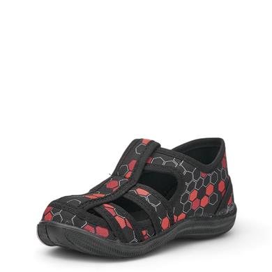 CRAZYKIDS_P_SAND SİYAH_KIRMIZI_PETEKLİ_26-31