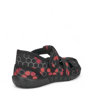 CRAZYKIDS_P_SAND SİYAH_KIRMIZI_PETEKLİ_26-31