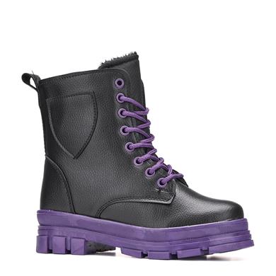 WALKİNG_F_BOT_020 SİYAH_MOR