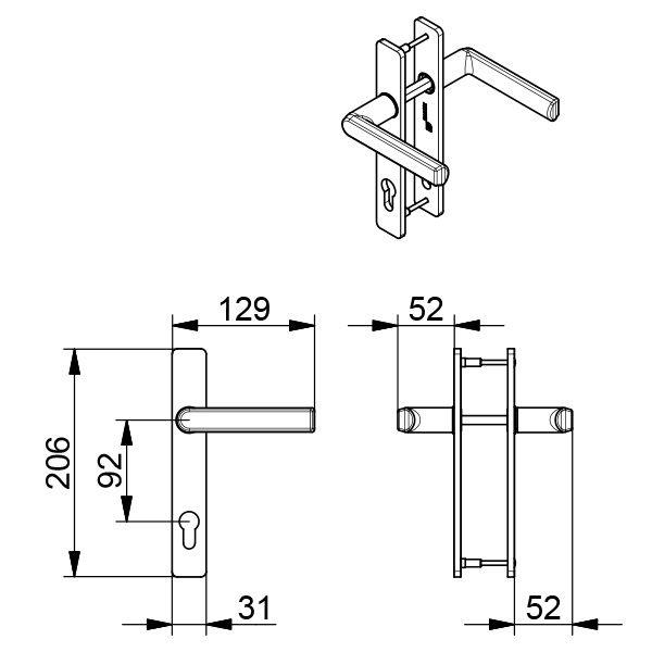 Servis Kapısı Kol-Ayna Vida Seti