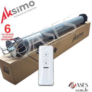 Aksimo ASM 60 50 Nm Kumandalı Panjur Motoru (Dahili Alıcılı Tüp Motor)