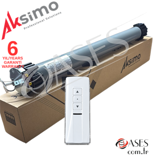 Aksimo ASM 60 10 Nm Uzaktan Kumandalı Panjur Motoru (Dahili Alıcılı Tüp Motor)