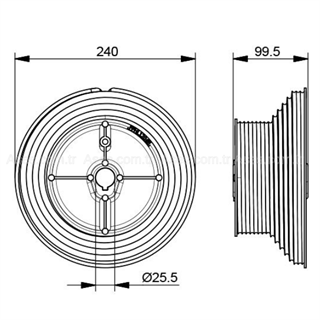 Seksiyonel Tambur HL120R (Sol) Endüstriyel Kapı Tamburu
