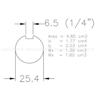 Seksiyonel Kapı Mili Dolu Kama Kanallı (350cm)