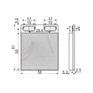 Kare Reflektör 50x50mm 