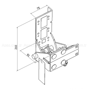 Halat Kopma Emniyeti (Takım) Seksiyonel Kapı Halat Kopma Mekanizması