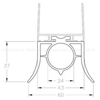 Alt Sızdırmazlık Contası Siyah EPDM (Pinomatik Uyumlu)