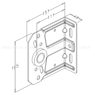 Rulmanlı Orta Yatak 2.5x111mm - Mil Destek Plakası