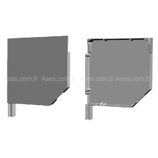 300mm Galvaniz Yan Kapak 45° (Beyaz Takım) Kepenk Yan Bayrağı