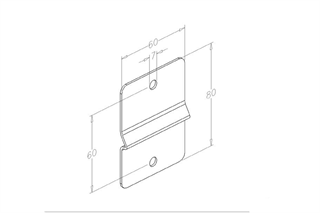 Çift Ray Ayarlı Bağlantı Braketi Delikli