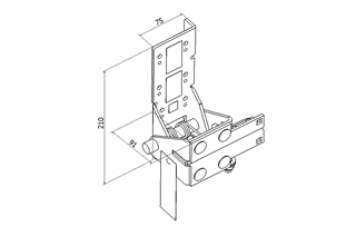 Halat Kopma Emniyet Sistemi (Sağ) Endüstriyel Kapı için