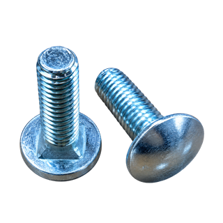 Seksiyonel Kapı Cıvatası – M6 × 20 mm, Yuvarlak Başlı Konik Dip Kare Kilitli, 100 Adet
