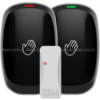 Kontal Set PES-Pilli Kablosuz Alıcılı El Sensörü Seti Siyah