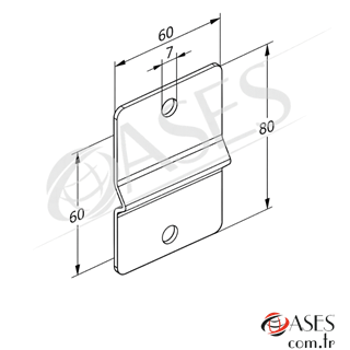 Seksiyonel Kapı Galvanizli Ray Bağlantı Plakası – 7 mm Delik Çapı