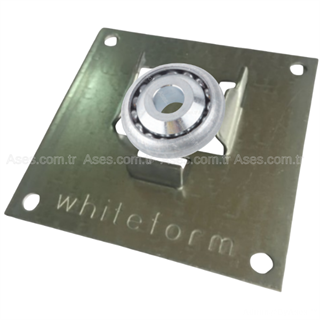 Rulmanlı Plaket Kare 100x100x2mm - 42x12mm Çelik Rulman