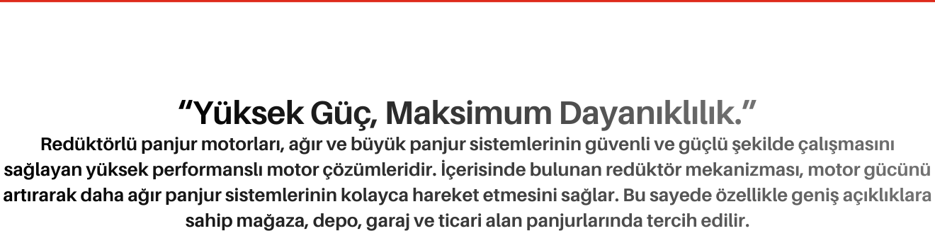 Redüktörlü Panjur Motorları Otomatik Panjur Motoru Sistemleri