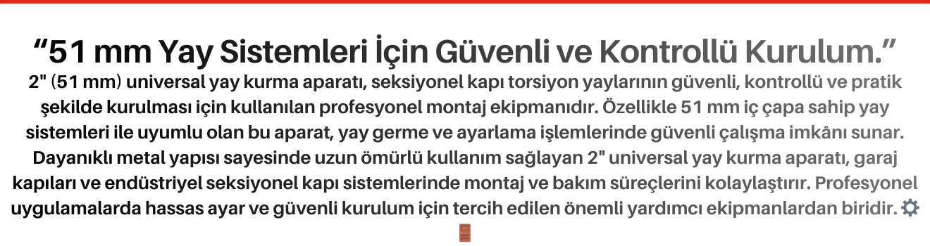 2 inch 51 mm Universal Yay Kurma Aparatı