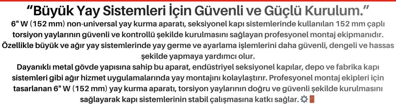 6 W 152 mm Non Universal Yay Kurma Aparatı