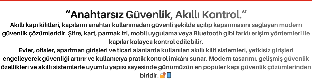 Akıllı Kapı Kilitleri