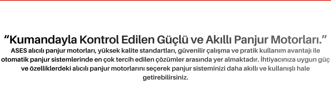 Alıcılı Panjur Motorları Otomatik Panjur Motoru Sistemleri