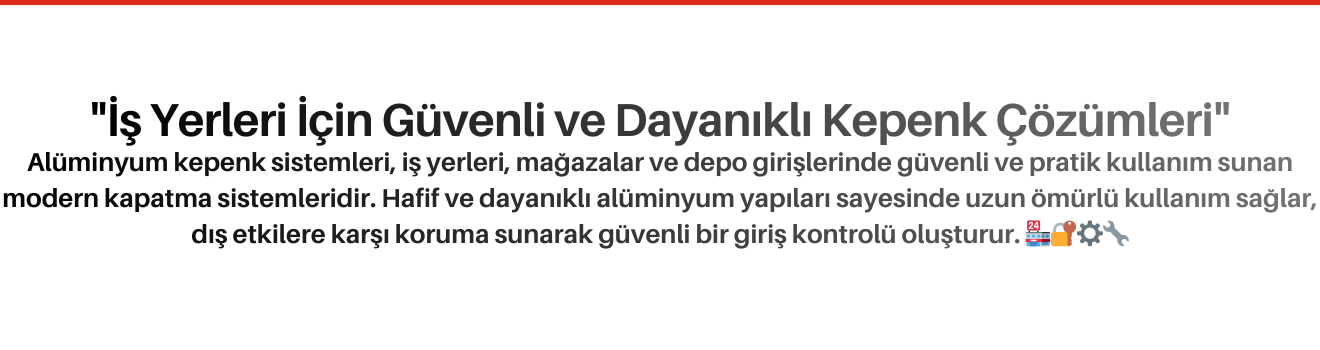 Alüminyum Kepenk Sistemleri