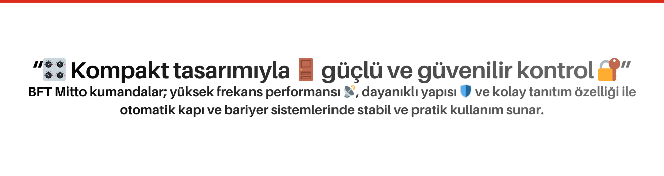 BFT Mitto Kumandaları
