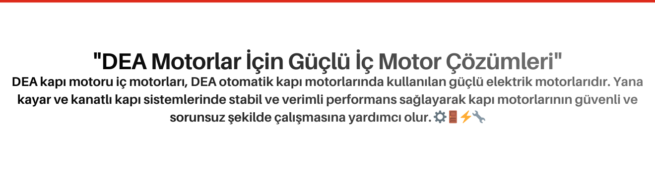 DEA Kapı Motoru İç Motorları