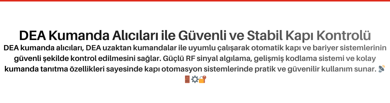 DEA Kumanda Alıcıları