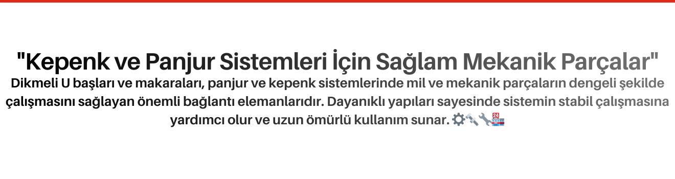 Panjur ve Kepenk Boru Başları