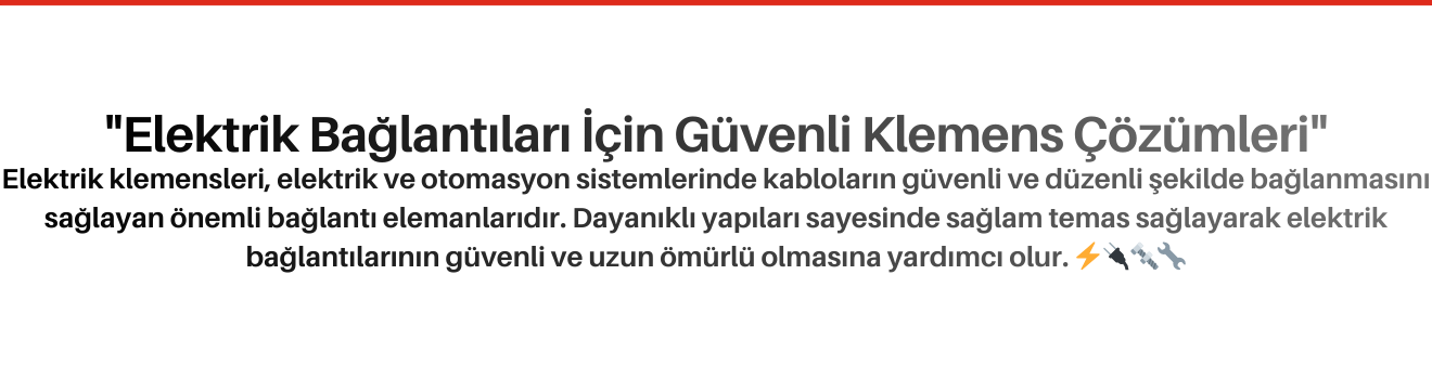 Elektrik Klemensleri