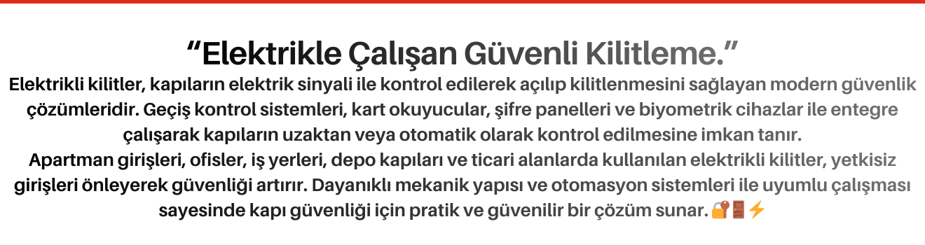 Elektrikli Kilitler