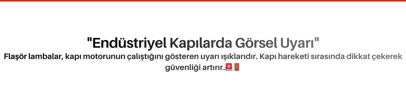 Endüstriyel Kapı Motoru Flaşör Lambaları