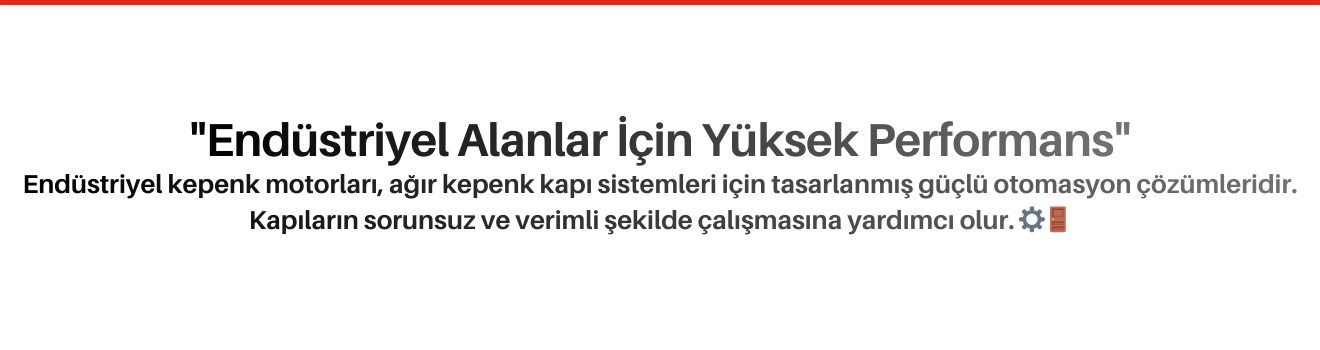 Endüstriyel Kepenk Motorları