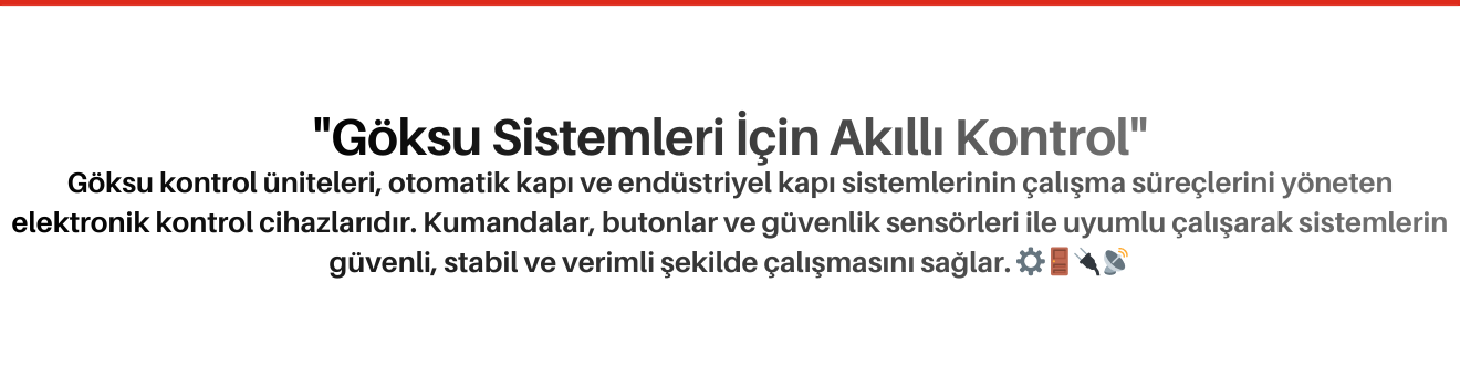 Göksu Kontrol Üniteleri