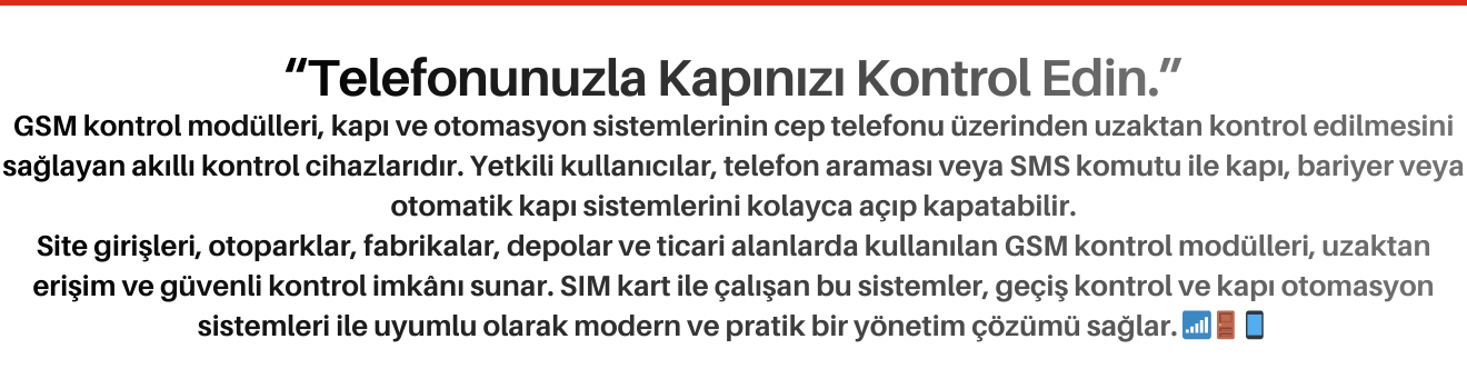 GSM Kontrol Modülleri