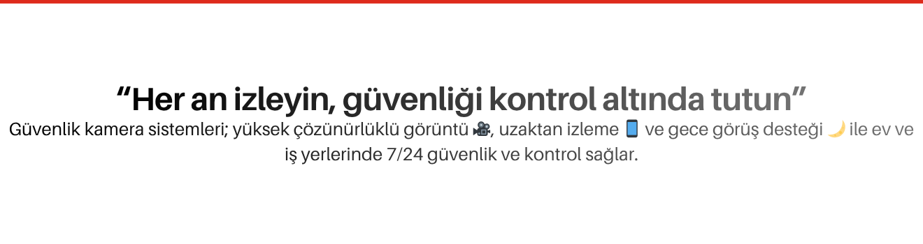 Güvenlik Kamera Sistemleri