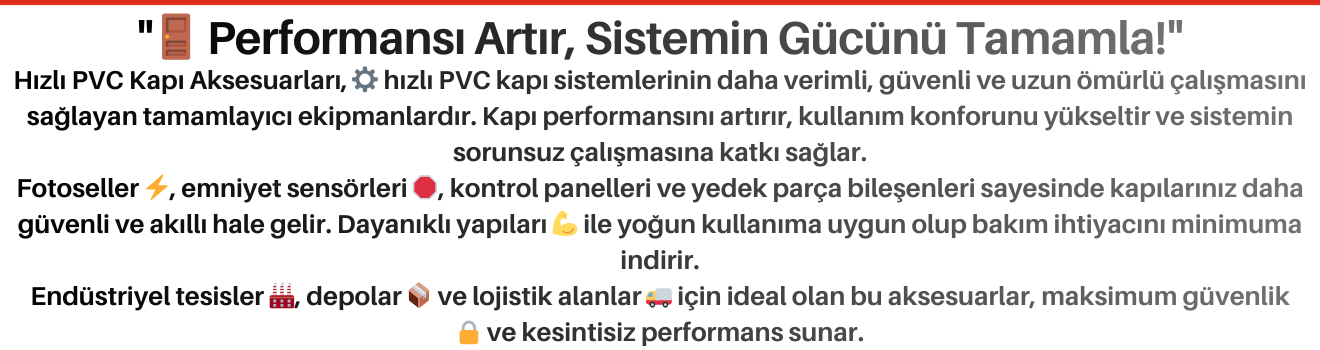 Hızlı PVC Kapı Aksesuarları