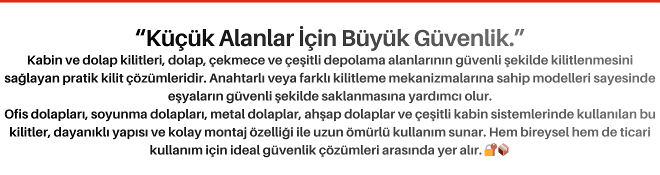 Kabin ve Dolap Kilitleri